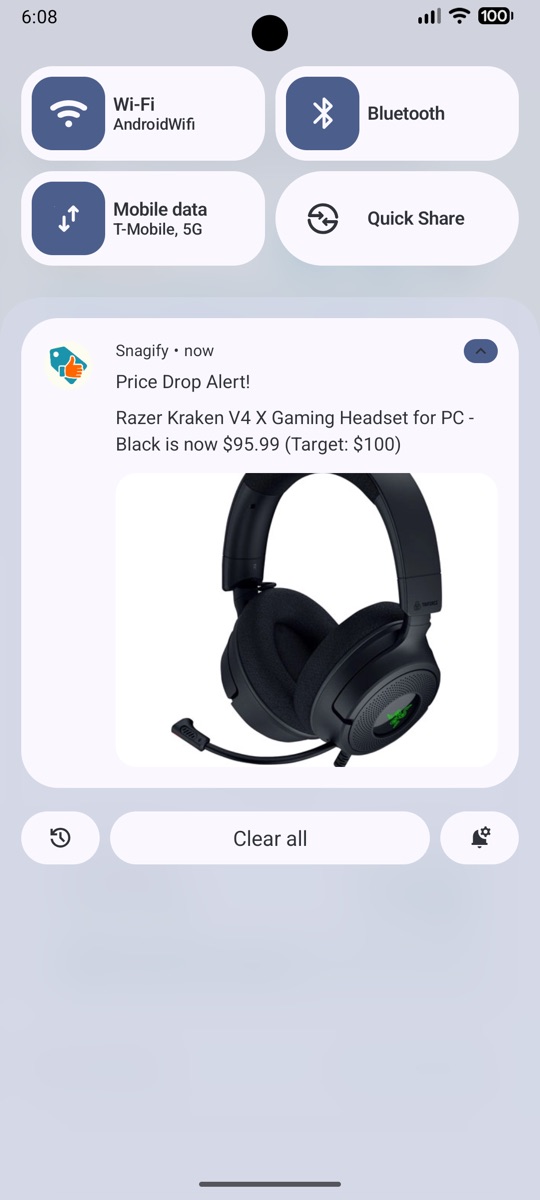 Price drop alert